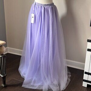 Long Tulle Lilac Skirt